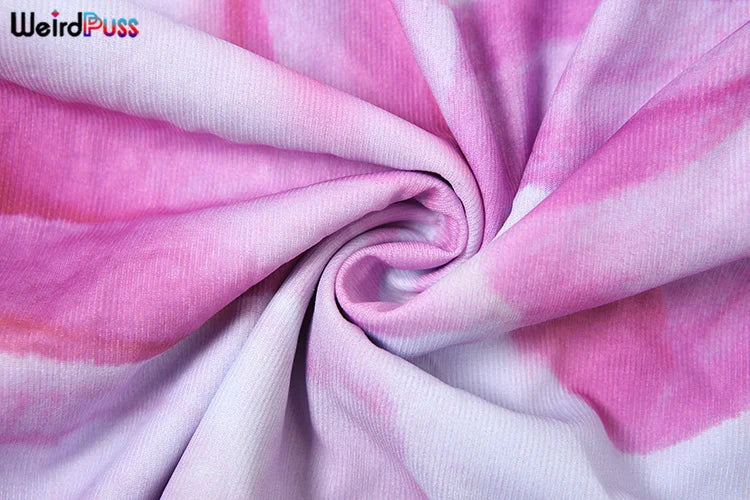 Flower Print Woman Summer Strapless Splits Irregular Tassel Patchwork Backless Skinny Dress