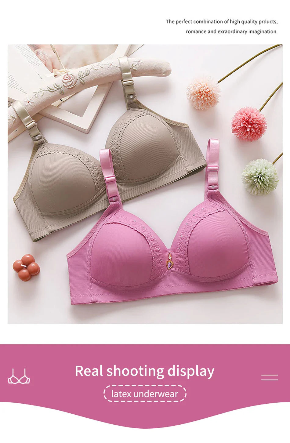 Stylish Plus Size Full Cup Bra with Side Gathering Anti Sagging and Push Up No Underwire for Seamless and Comfortable Experience