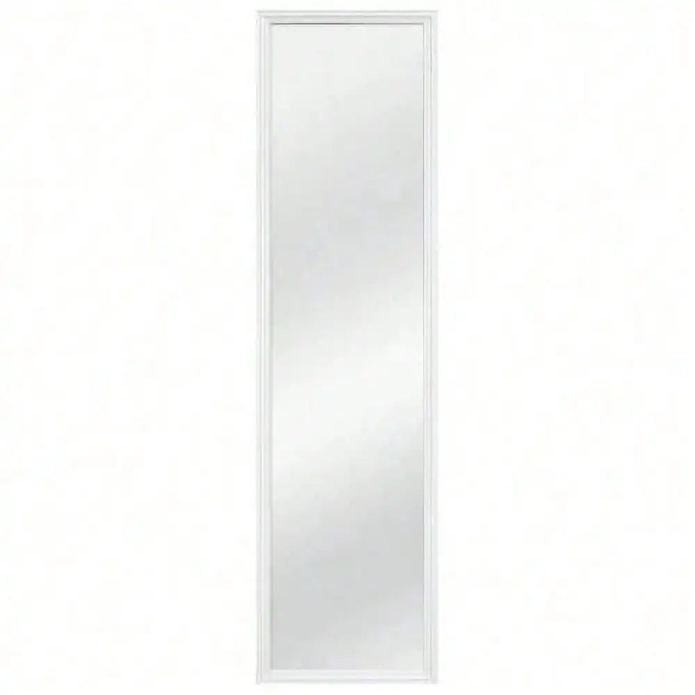 White Over Door Mirror 13" x 49"