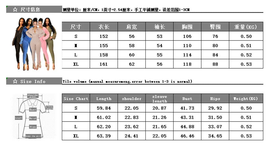 Washed Distressed Jumpsuit Women Ribbed V-Neck Solid SKinny Long Sleeve