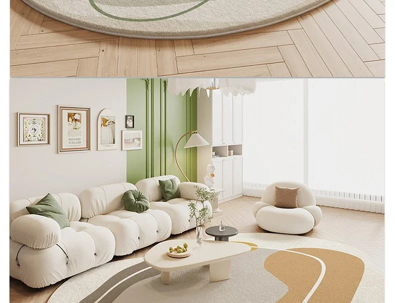 Imitation Cashmere Style Carpet Living Room Shaped Bedroom Irregular Bedside Rug