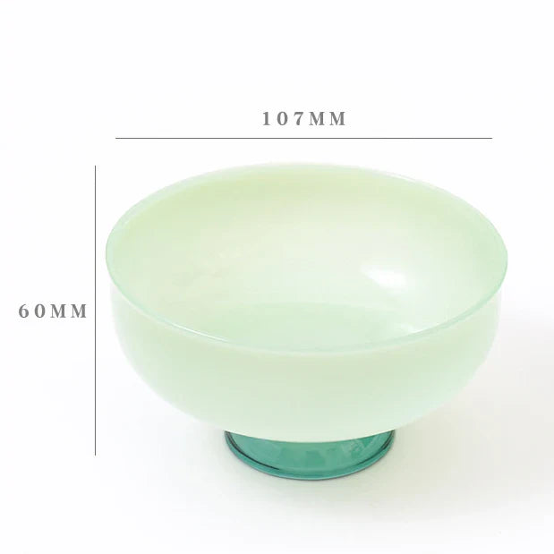 Ice Cream Bowl Glass Bowl for Desserts Colorful Glass Tableware Bowl Heat Resistant Glass 4Inch