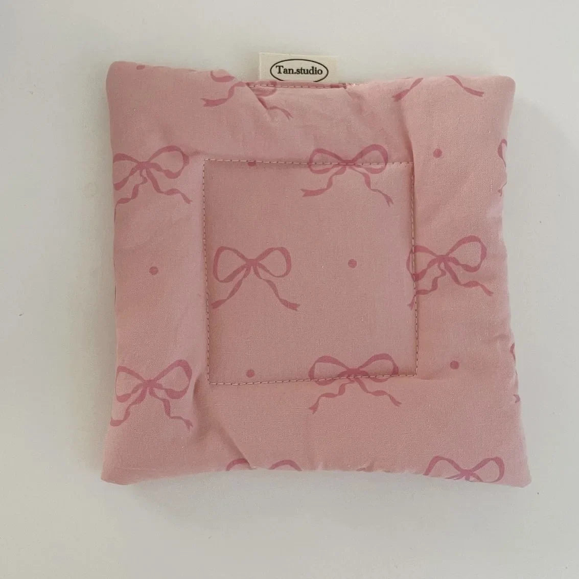 Coquette Bow Coasters Double Thickened Fabric Girl Heart Tableware Mats Sweet