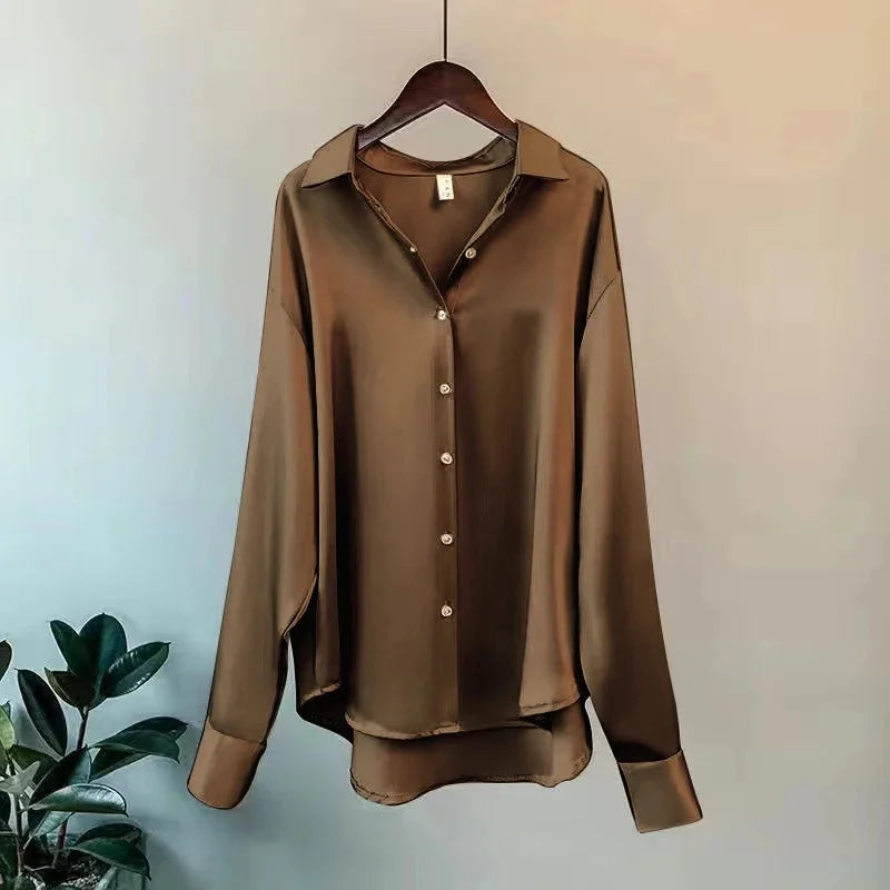 Spring Shirt And Elegance Blouses New Sweater Cardigans Woman Top Knitted Korean Long Sleeve Lapel Button