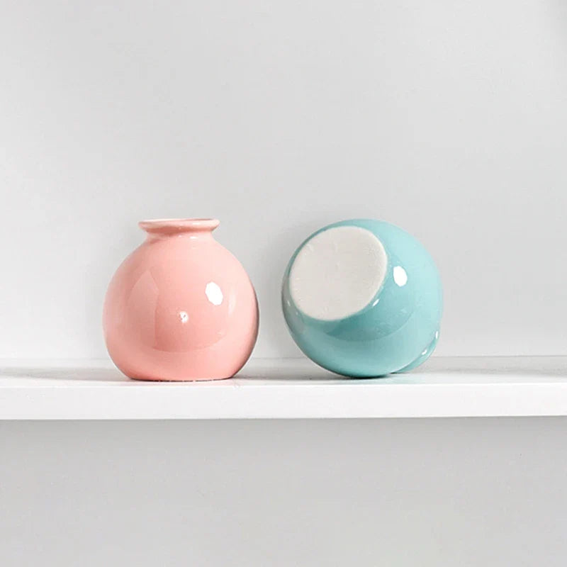 Mini Aesthetic Flower Vases Ceramics Vase Flower Arrangement - Flower Bottle Desktop Ceramic Plant Pot Home Decor