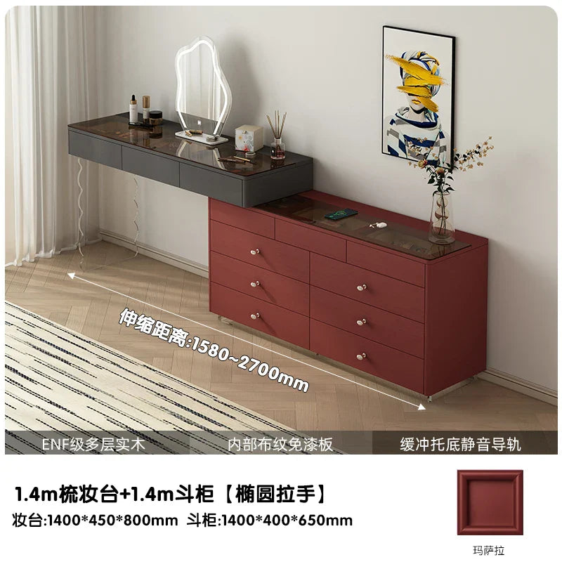 Luxury Drawers Vanity Tables Storage Nordic Cabinet Dressers Makeup Desk Drawers