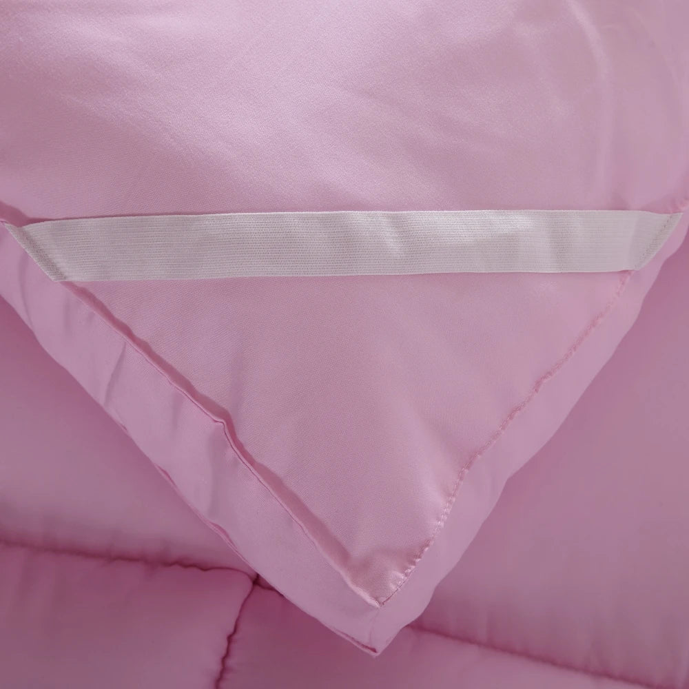 Pink Thick Fitted Mattress Cover for Back Pain, Breathable Mattress Protector, Hotel Quality Mattress Pad, Mattress Topper Washable