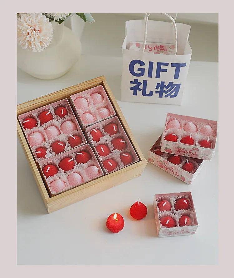 Mini Strawberry Scented Aromatherapy Candles