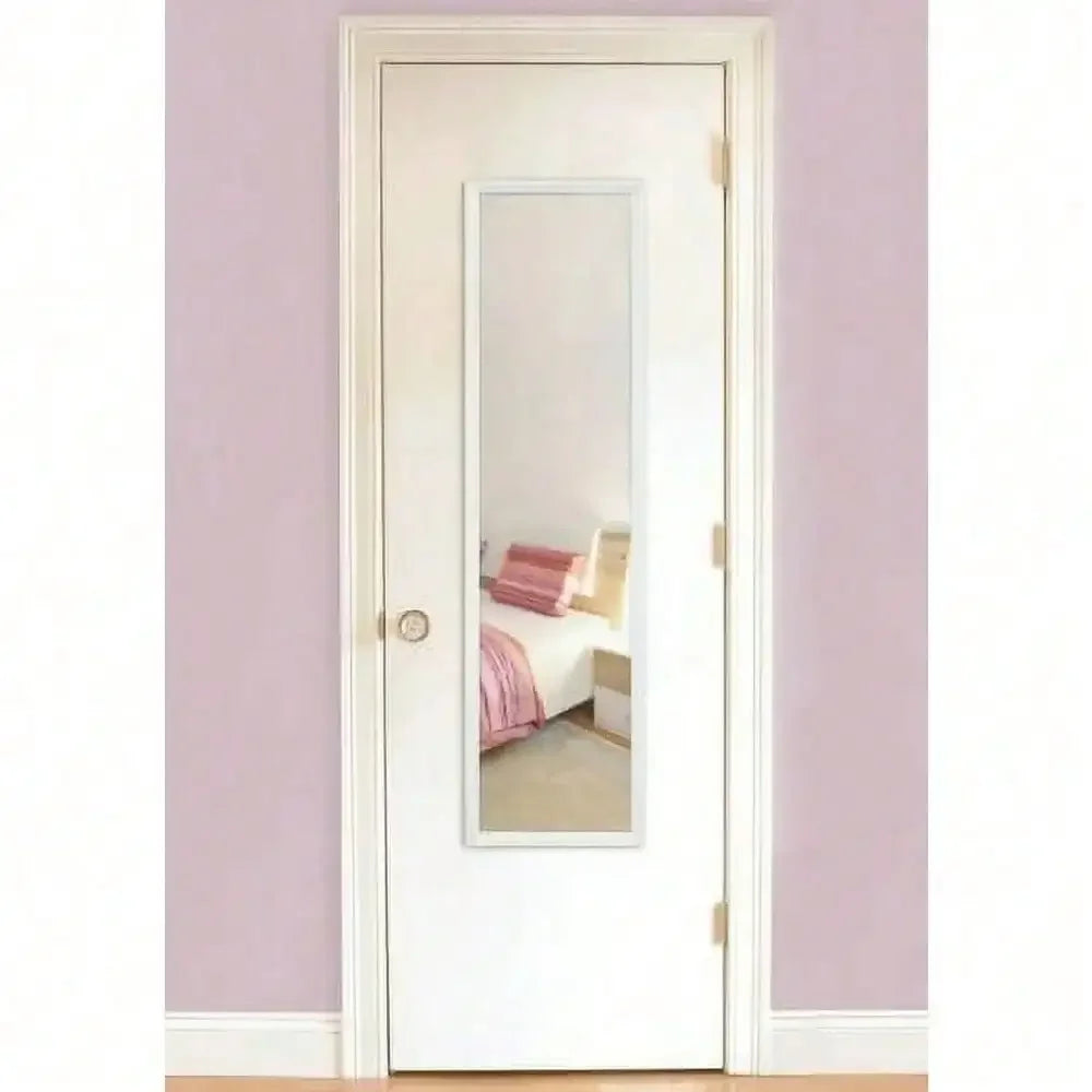White Over Door Mirror 13" x 49"