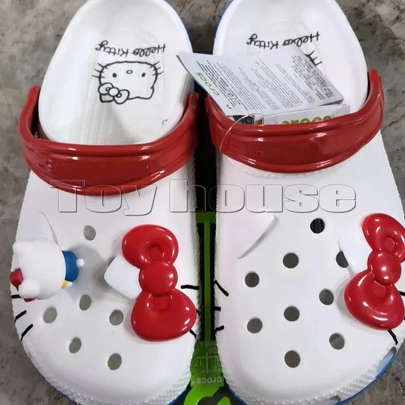 Hello Kitty Kawaii Sanrio Hole Sandals Slippers Sandals Kawaii Anime Shoes Summer Slippers