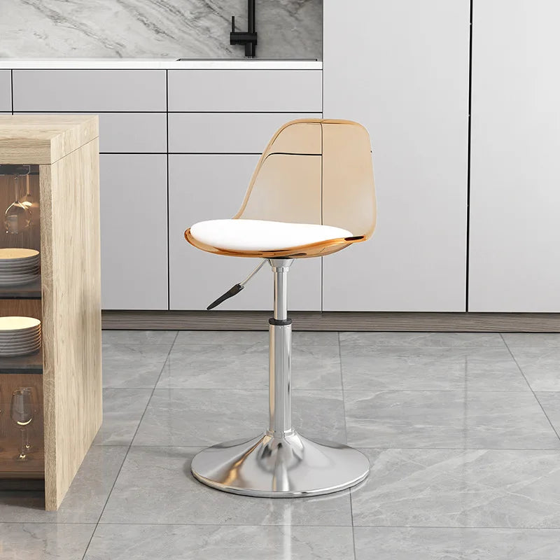 Home Dining Chair Front Desk Footstool Adjustable Lift Backrest Chair with High Stool