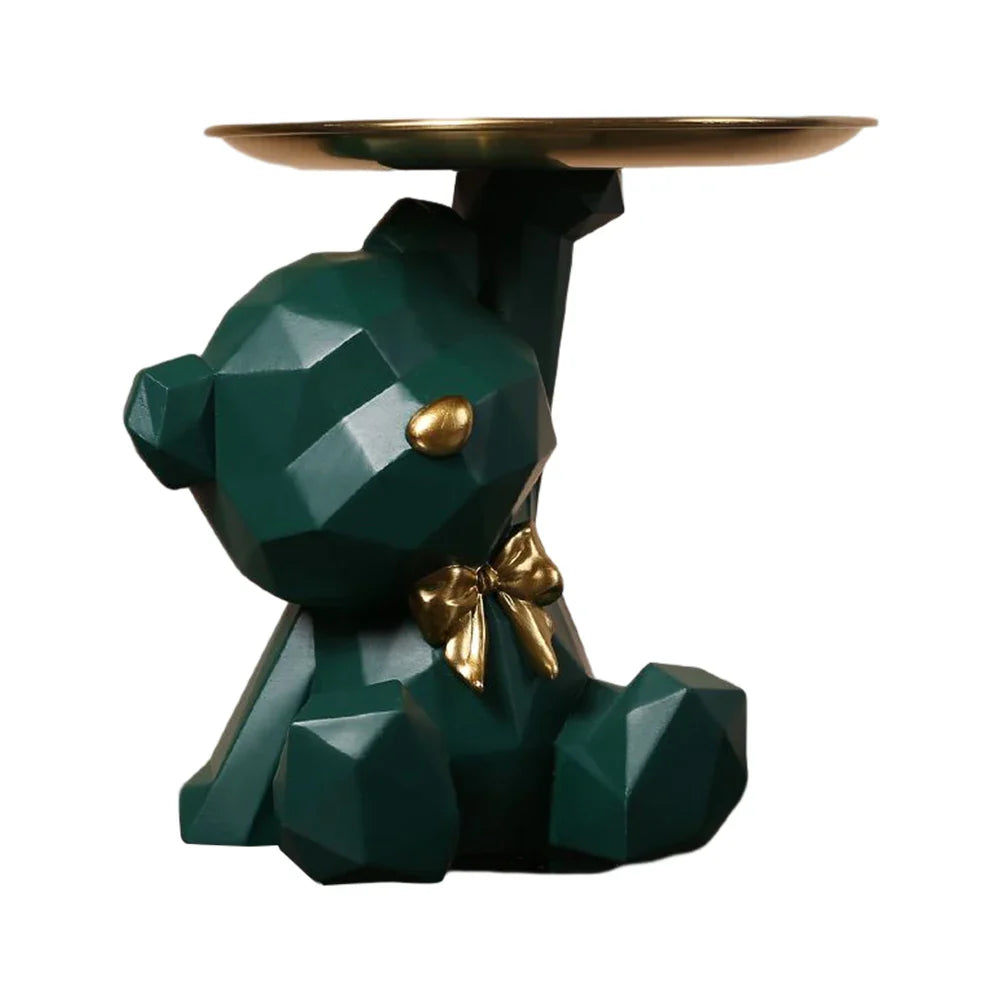 Geometric Bear Key Holder Figurine Entrance