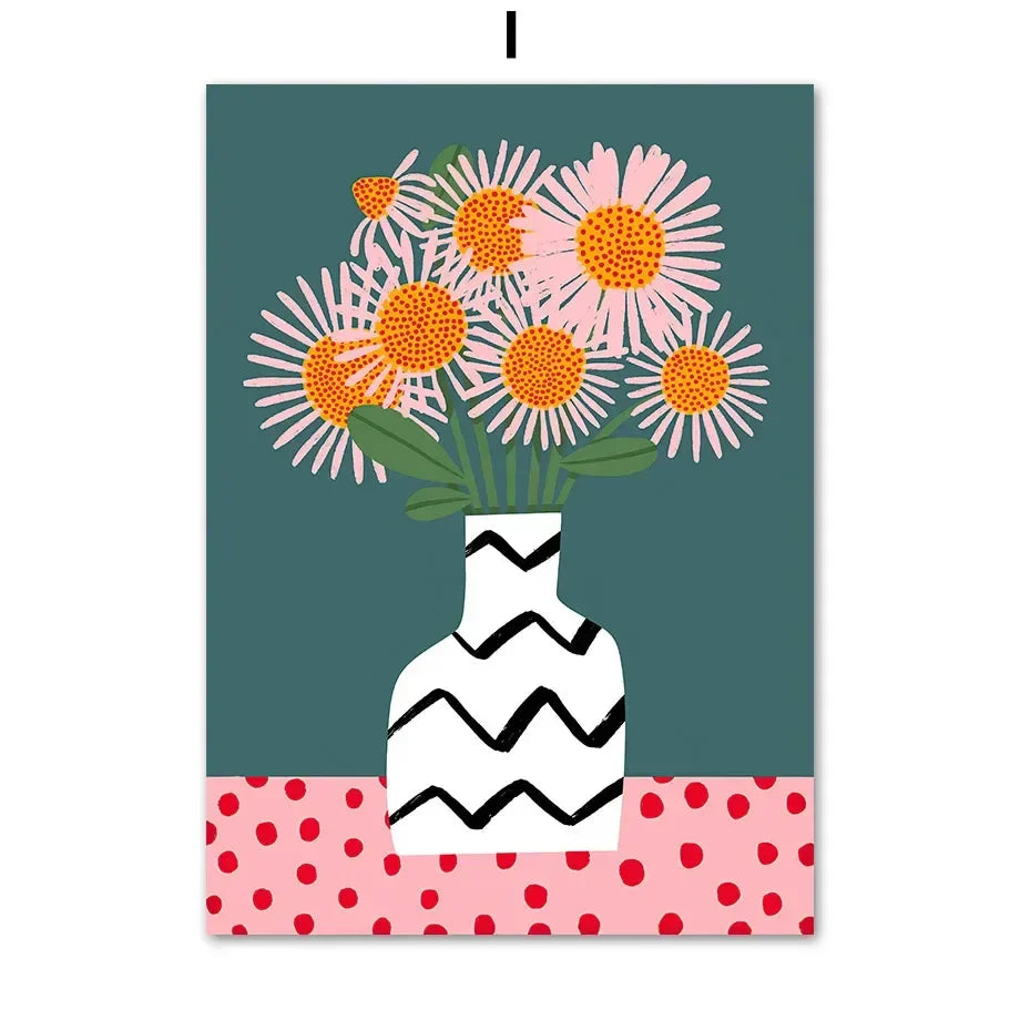 Classic Abstract Wall Art  Pink Leopard Lips HD Canvas Oil Painting Poster for Bedroom  Living Room Decor Modern Prints