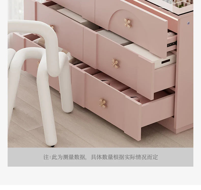 Room Dresser Makeup Bedroom Drawers Mirror Storage Cabinet Hairstyles Comfortable Illuminated Furniture