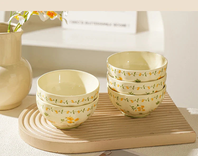 Porcelain Plate French Style Floral  Tableware