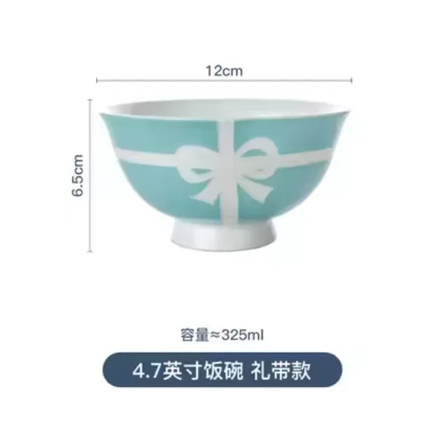 Ceramic Blue Bow Tableware