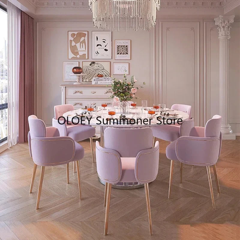 Pink Velvet Relaxing Chair Arm Single Furniture