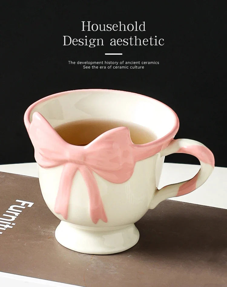 Cute Big Bowknot Decorative Mug