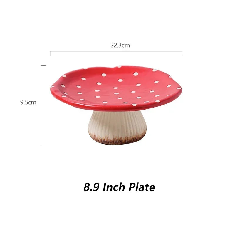 Cute Creative Ceramic Mushroom Shape Kitchenware
