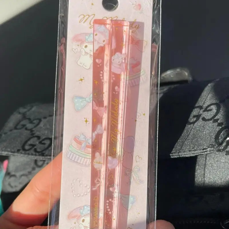 Sanrio Chopsticks Cinnamoroll My Melody Beautiful Acrylic Mold Proof Easy Carry and Can Be Sterilized At High Temperatures Gifts