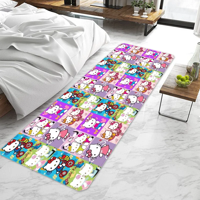 Cute Hello Kittys Door Mat Entrance Doormat Non-slip Washable Kitchen Carpet Living Room Hallway Rugs Door Mats Bathroom Bath