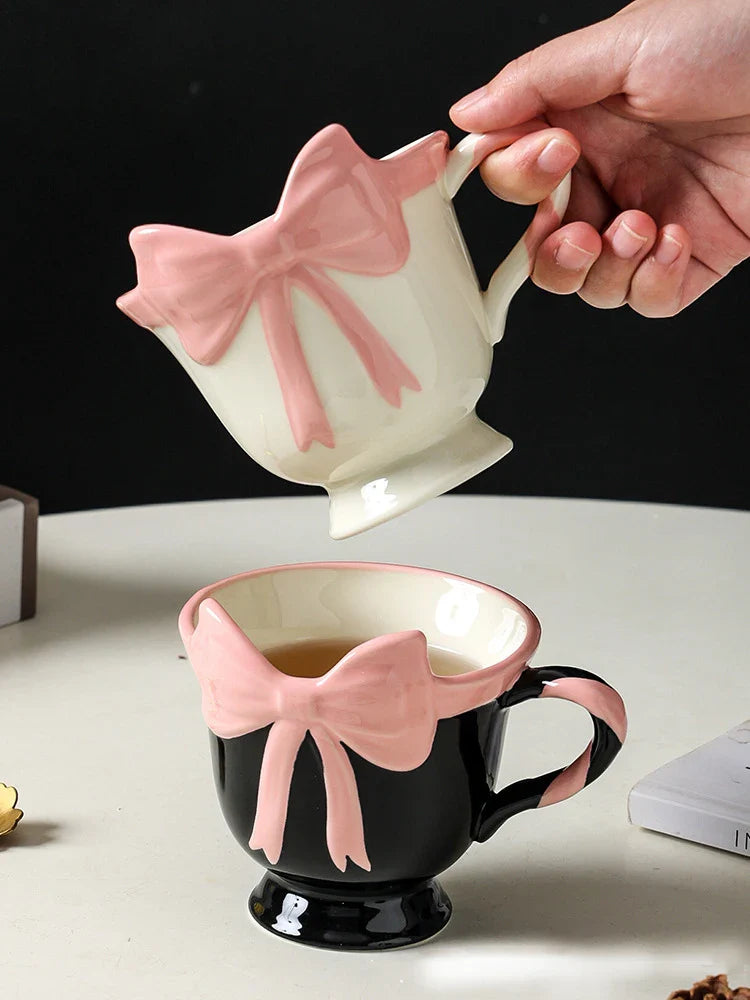 Cute Big Bowknot Decorative Mug