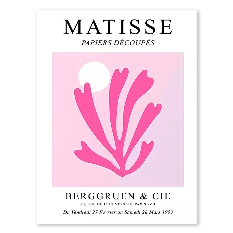 Matisse Bauhaus Angel Number Picasso Flower Wall Art Pink Tiger Poster Picture Modern Living Room Interior Decor