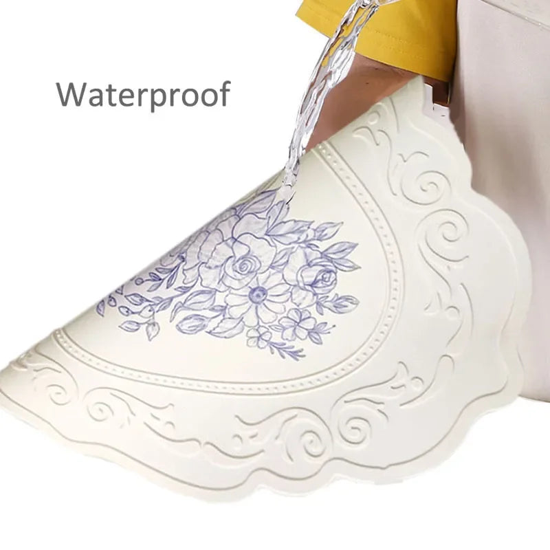 Silicone Carved Dining Mat Retro Pattern Table Mat Floral Placemat