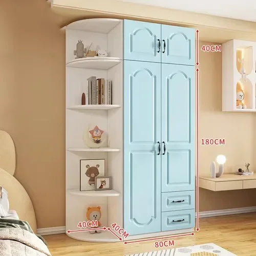 Two Door Wardrobe Clothing Organizer Style Wooden Wardrobe Summer Heavy Duty