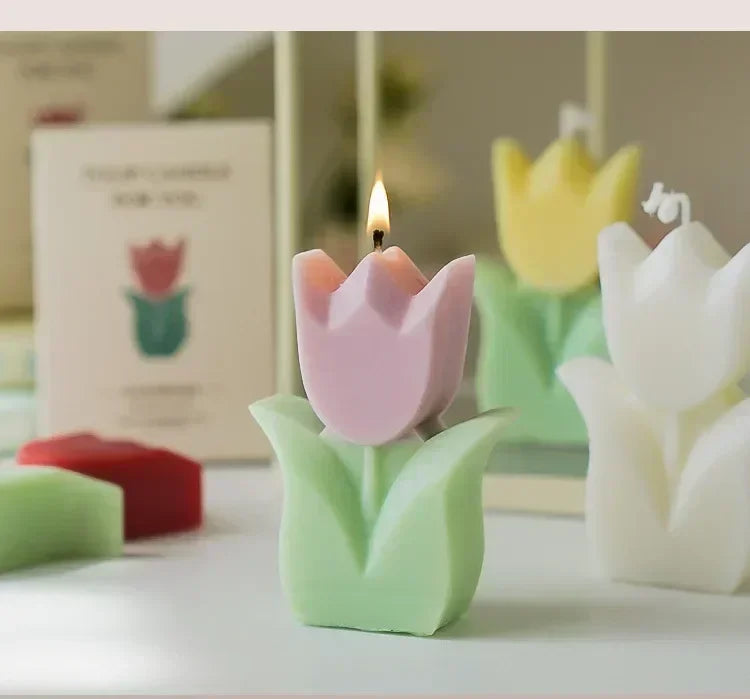 Tulip Aromatherapy Candle Fragrance Flower Shaped Candle Gift