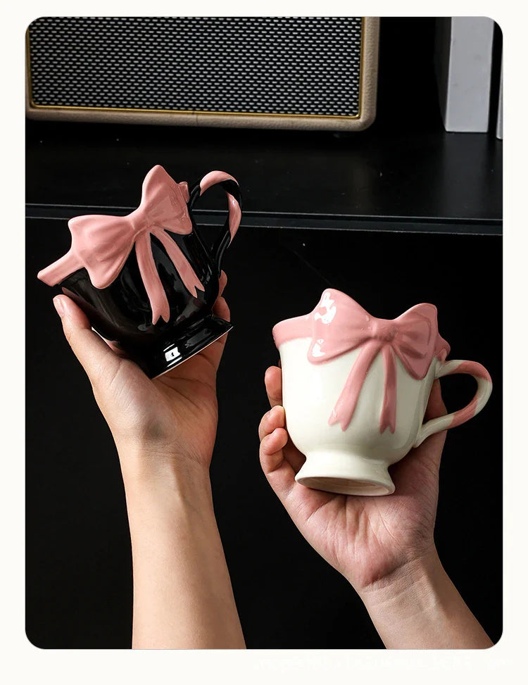 Cute Big Bowknot Decorative Mug