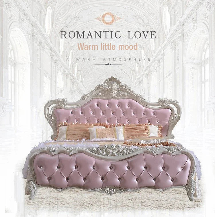 Pink Bedroom Suite Sets Home Luxury Bedroom Furniture -  European Lit Princess Bed