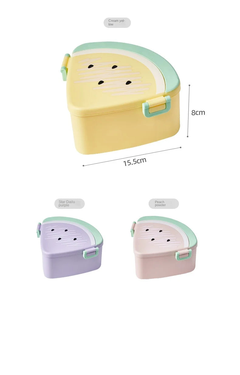 Bento Lunch Box for Kids Kawaii Cartoon Students Sandwich Snack Food Box Fruit Container Portable Picnic Fresh Box