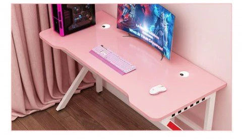 Pink Gaming Desk Girls Study Desk Laptop Table Computer Table Chair Live Gamer Home Live Desks Bedroom Desktop Gamer Desks