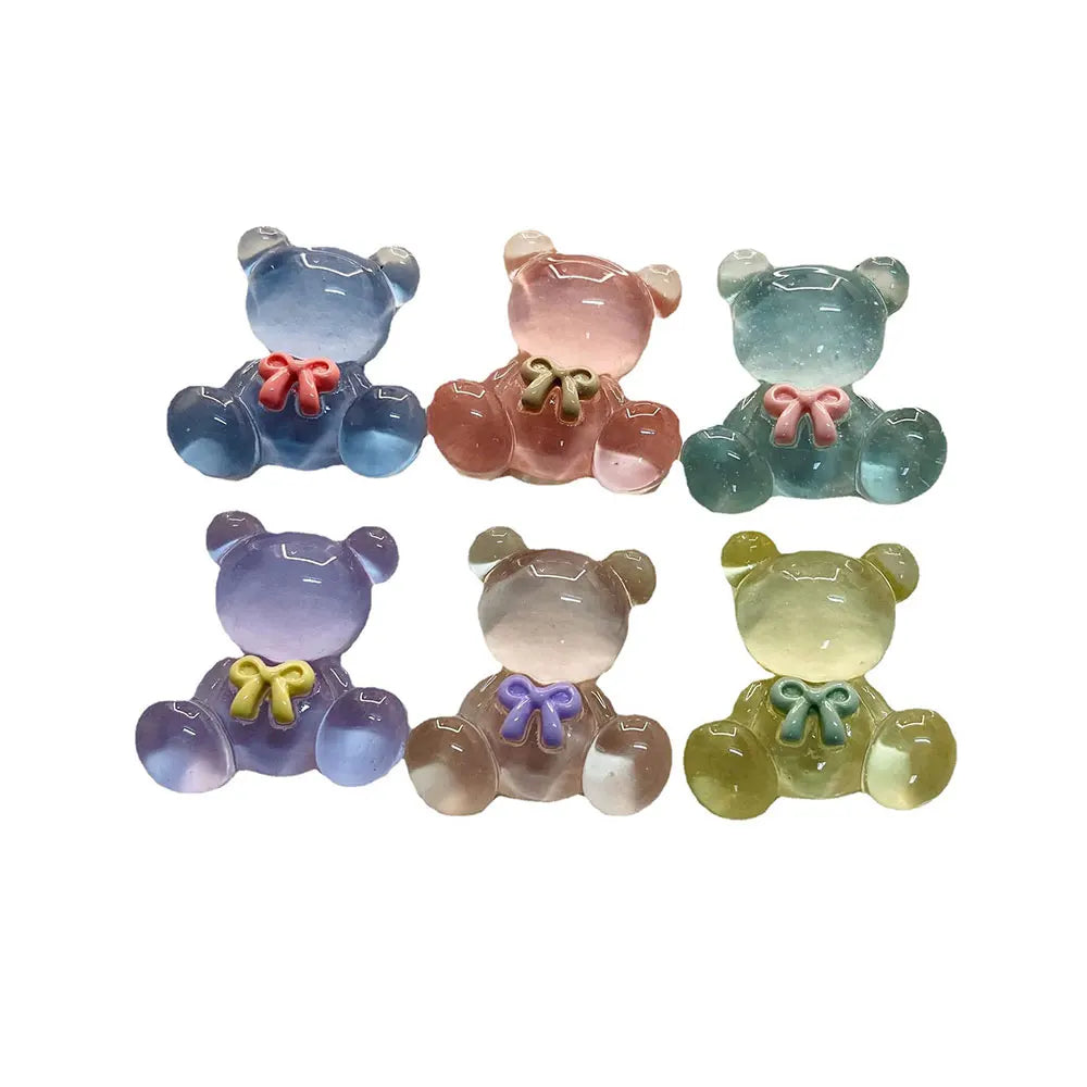 Magnet Transparent Bow Tie Bear Decor Whiteboard Photo Message Board Home 6PCS