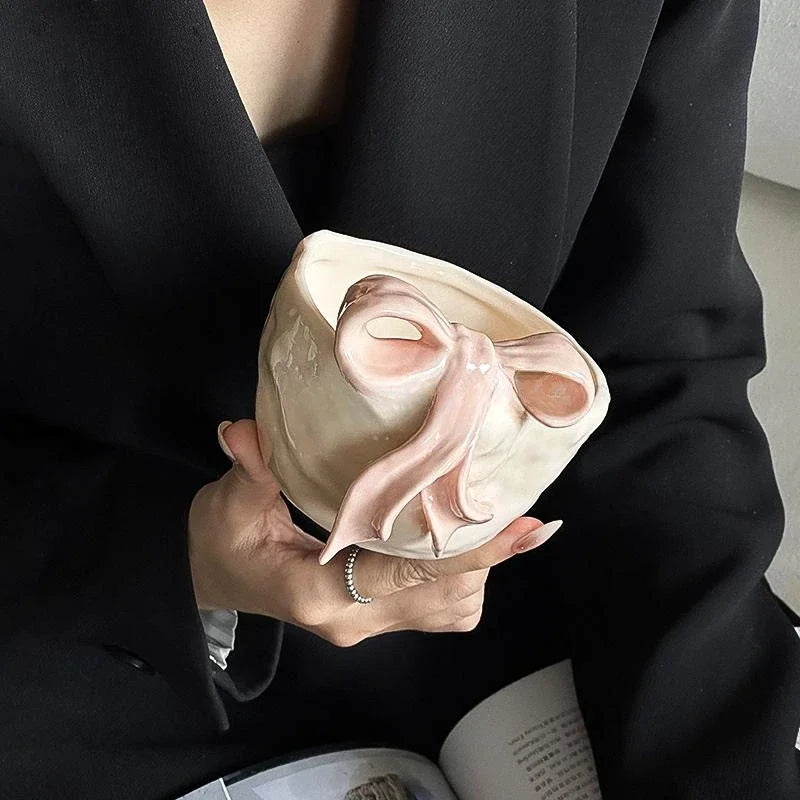 Exquisite 3D Bow Ceramic Bowl