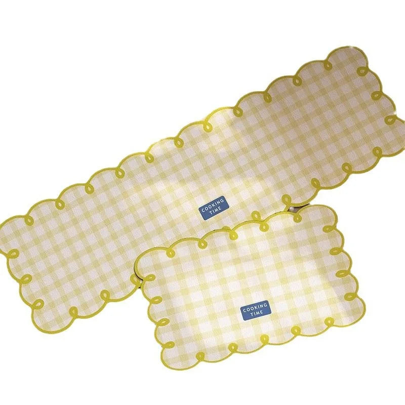 Simple Checkerboard Kitchen Special Dialgae Mud Absorbent Anti-Fouling Anti-Slip, Dirt-Resistant Carpet Home Decor