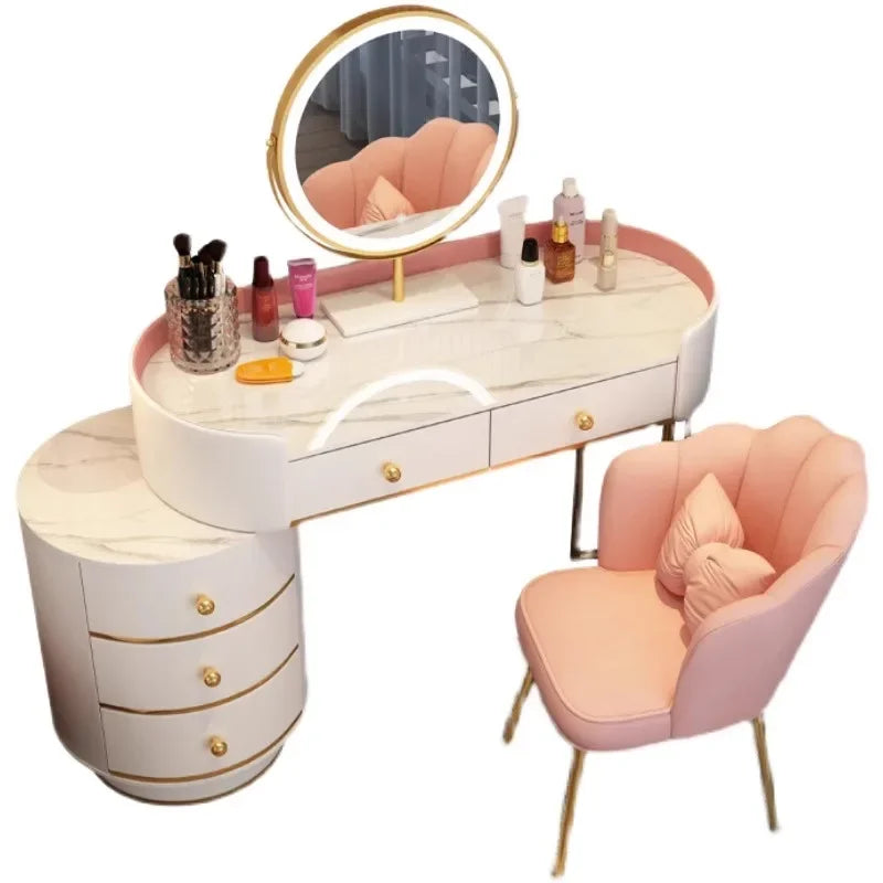 Vanity Table Women Luxury European Big Stool Study Dressing Table Organizer Home Furniture
