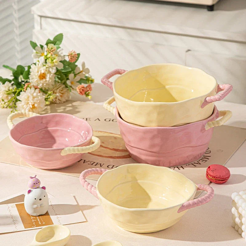 Large Size Ceramic Soup Bowl, Versatile Serving Bowl for Soups, Stews, Salads, Microwave And Dishwasher Safe, Tableware