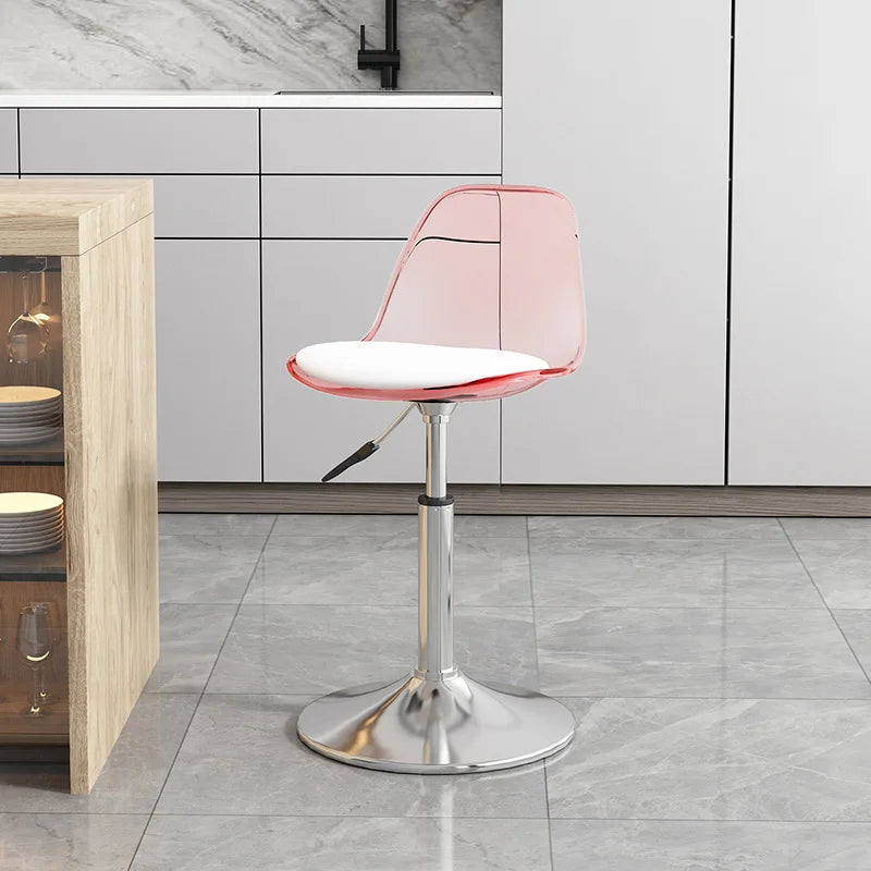 Home Dining Chair Front Desk Footstool Adjustable Lift Backrest Chair with High Stool