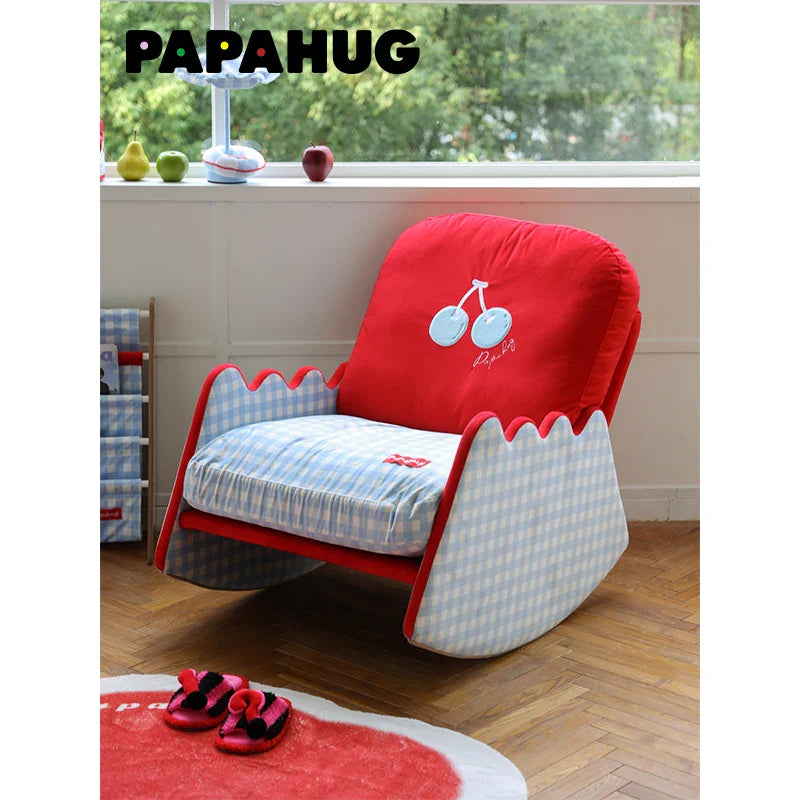 Modern Living Room Chairs Fabric Garden Relax Rocking Chair Lounge Bedroom Comfy Home Furniture