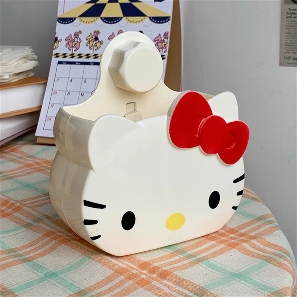 Sanrio Bathroom Shelf Punch-Free Hello Kitty Sink Toothbrush Toothpaste Comb Storage Box