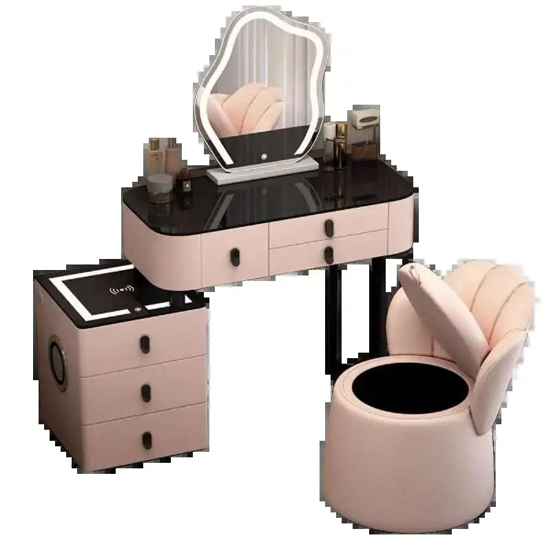 Luxury Shelf Cosmetics Makeup Dressing Table Bedroom Storage Drawers Vanity Table Modern