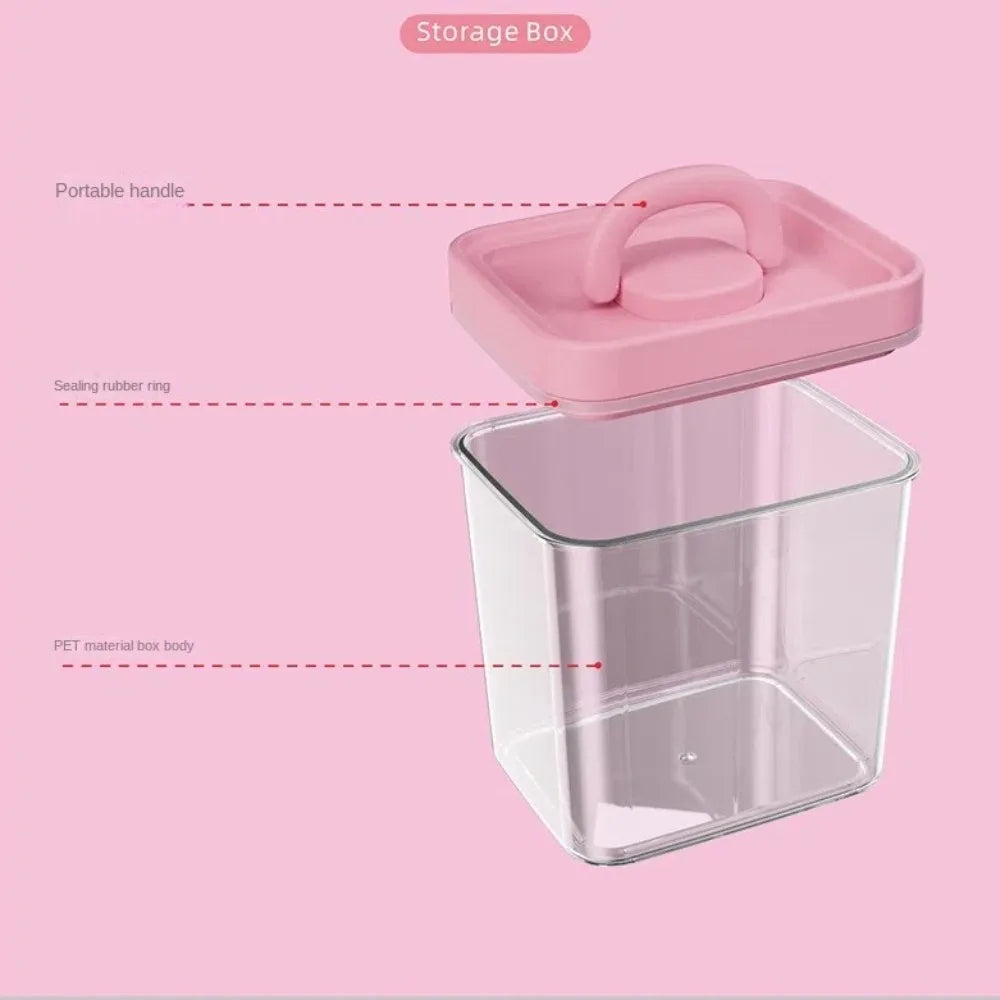 New With Lids Food Storage Box Large Capacity Moisture-proof Stackable with Handle Sealed Storage Pots Kitchen