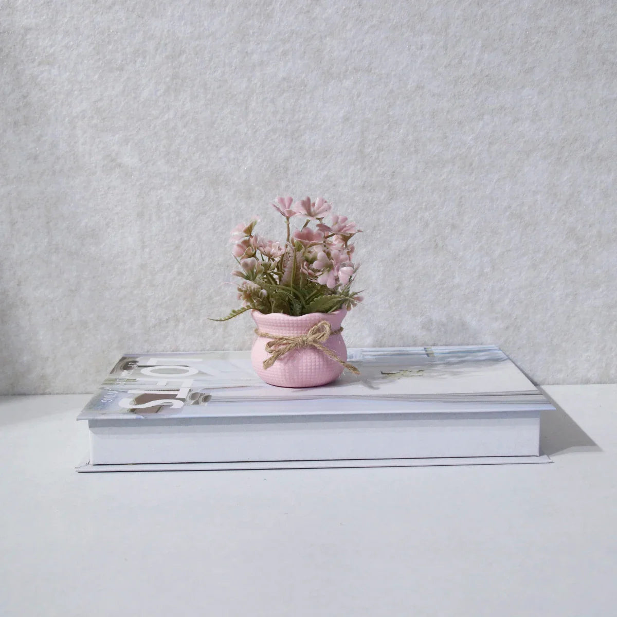 Mini Artificial Pink Series Flower Potted Plants, Home Decor Simulation Plants