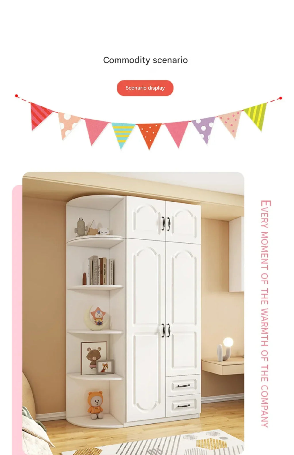 Two Door Wardrobe Clothing Organizer Korean Style Wooden Wardrobe - Heavy Duty