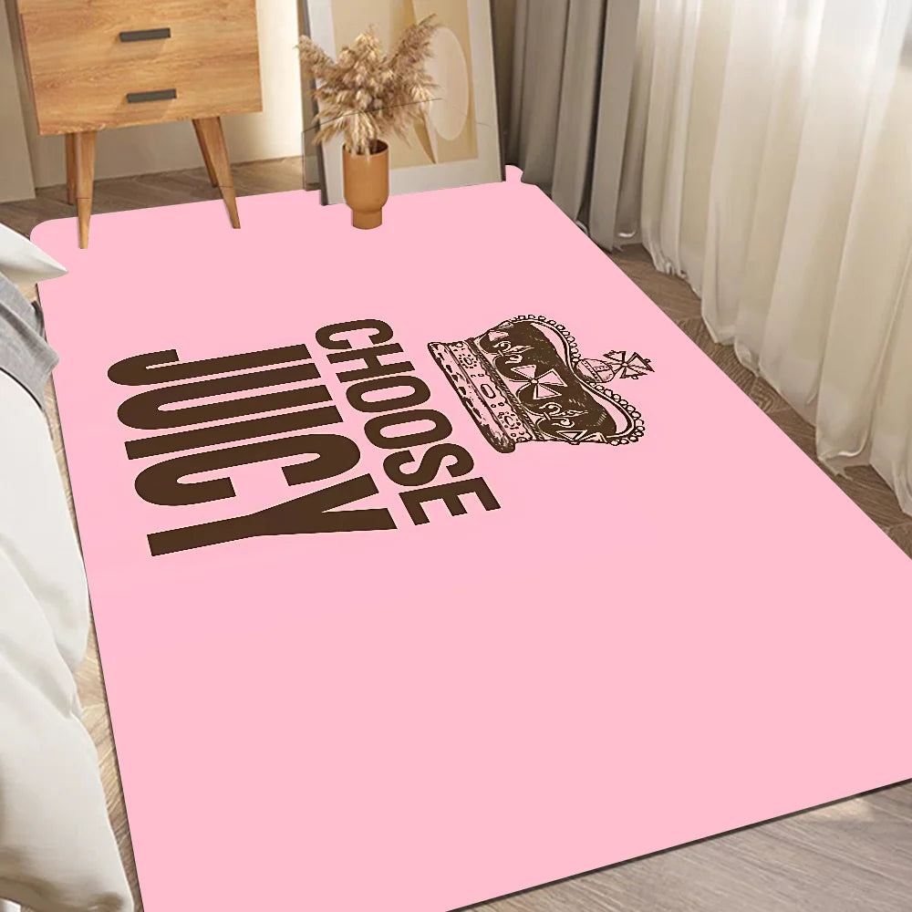 Fashion Juicy Cool Couture Floor Mat Style Soft Bedroom Floor House Laundry Room Mat Anti-skid Bedside Area Rugs