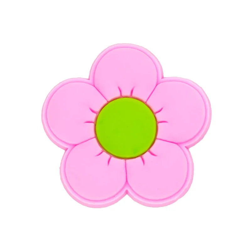 Plants Clog Charms Sunflower Mushroom Shoe Decoration Accessories Rosa Flower Shoe Charms Bamboo clips Jeans shoe buckle 1PCS