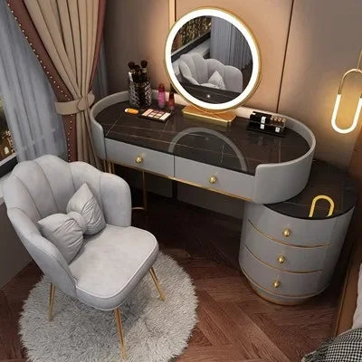 Vanity Table Women Luxury European Big Stool Study Dressing Table Organizer Home Furniture