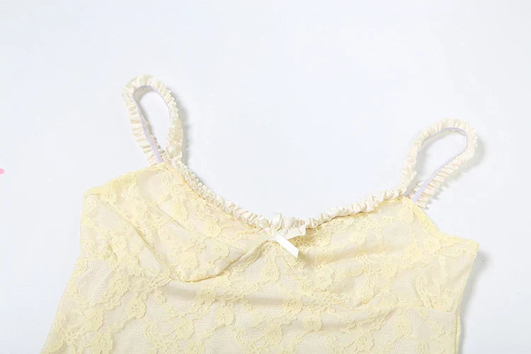 Jacquard Elegant 2 Piece Women Low-Neck Sleeveless Bodysuits+Ruched See Through Tassel Skirt Suits